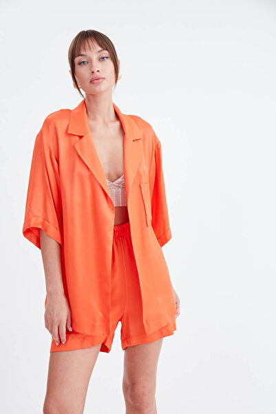 Vitrin Shiny Satin - Loose Cut Jacket