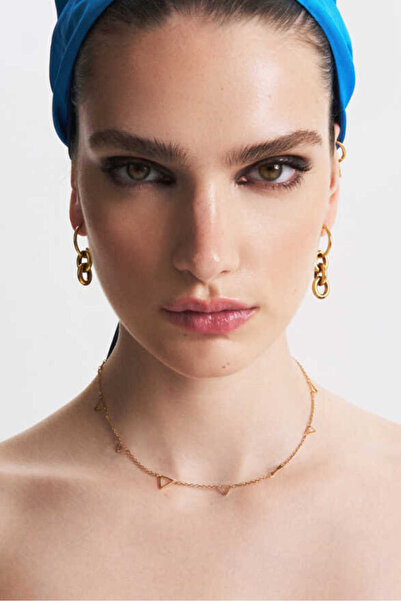 Mon Reve Grace Altın Kaplama Spiral Çoklu İğneli Küpe