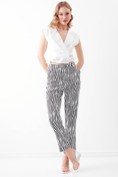 Vitrin Zebra Pattern Trousers