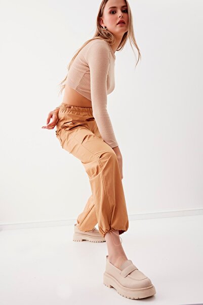 Vitrin Parachute Fabric Trousers with Elastic Detail