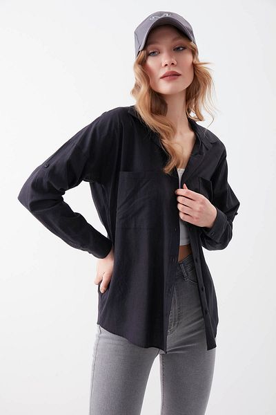 Vitrin Πουκάμισο Basic Oversize μπροστά με τσέπη