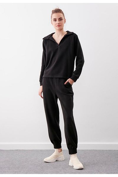 Vitrin Knitted Trousers with Elastic Waist and Legs