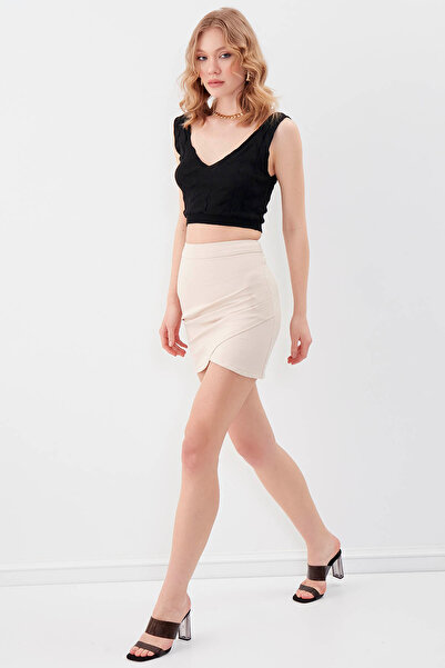 Vitrin Gathered Side Mini Skirt