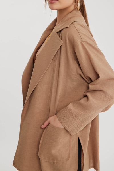 Vitrin Μπουφάν Casual με μεγάλο γιακά και τσέπες