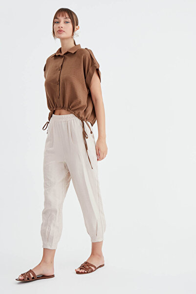 Vitrin Carrot Trousers - Elastic Waist