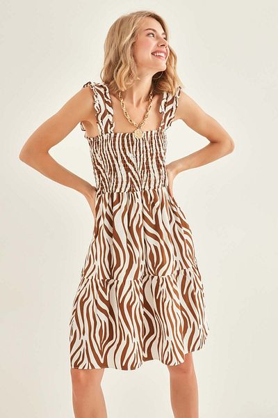 Vitrin Φόρεμα Zebre Pattern με λουράκια ώμου