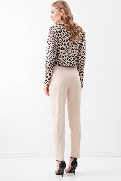 Vitrin High Waist Belt Detailed Trousers