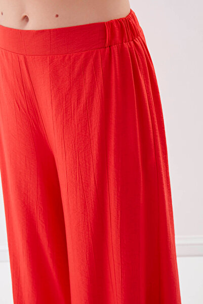 Vitrin Wide Leg Trousers with Elastic Back