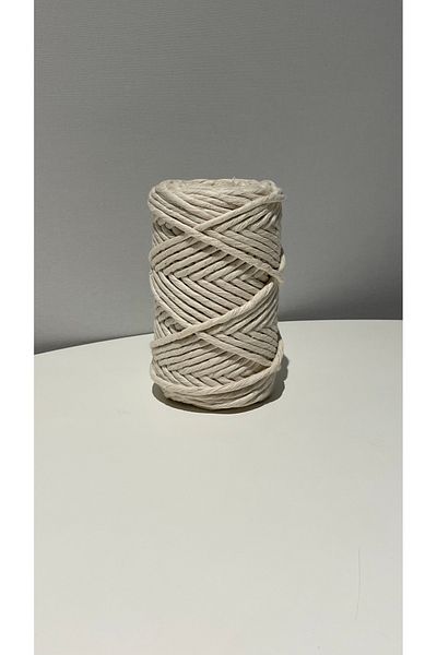 Makrome Κορδόνι 250gr 3mm Ecru (ΦΥΣΙΚΟ ΒΑΜΒΑΚΙ ΧΡΩΜΑ)