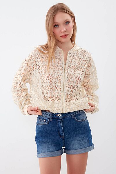 Vitrin Gemusterte transparente Bomberjacke