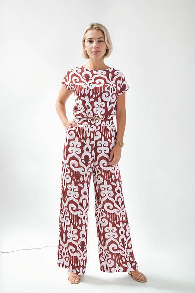 Vitrin Ethnic Patterned - Comfortable Trousers with Elastic Waist