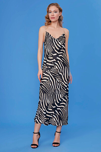 Vitrin Φόρεμα Leopard Pattern με πέτρινες τιράντες