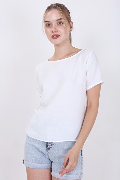 Vitrin Short Sleeve Crop Blouse