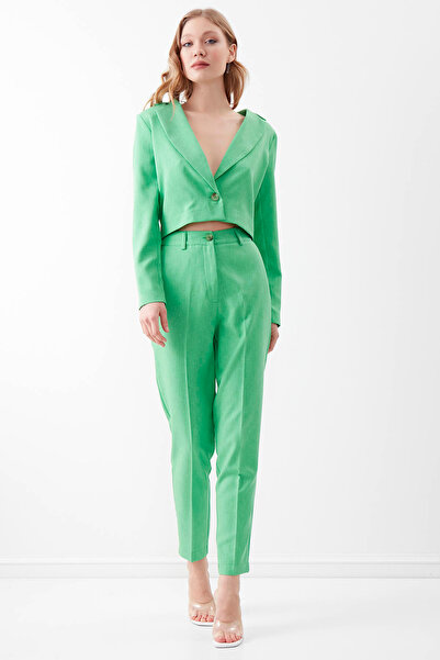 Vitrin High Waist Carrot Cut Trousers