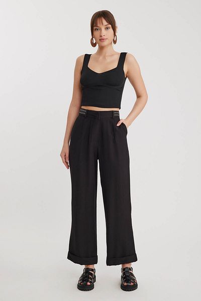 Vitrin Double Leg Trousers with Stones on the Side