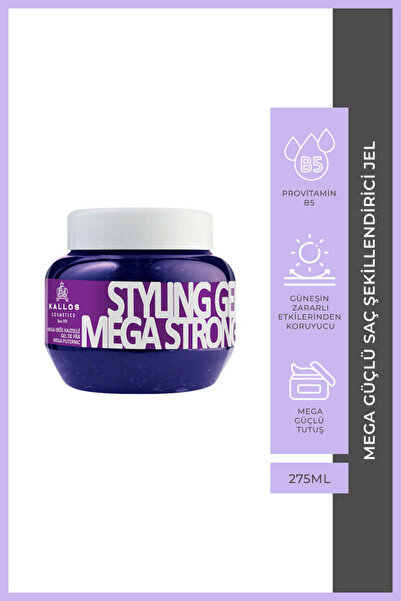 Kallos Cosmetics Kallos Mega Güçlü Saç Şekillendirici Jel 275 ml 593135