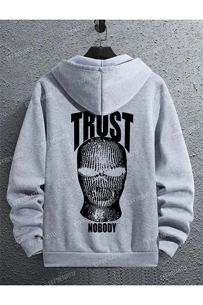 EFFRENATU Φούτερ με φερμουάρ με στάμπα hila fashion Unisex