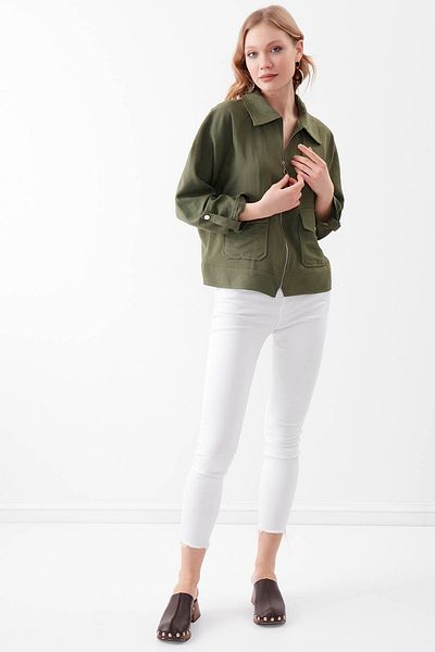 Vitrin Slim-Jacke mit doppelter Tasche und Reißverschluss vorne