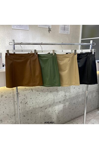 FK PYNAPPEL Khaki Green Trapezoidal Mini Skirt