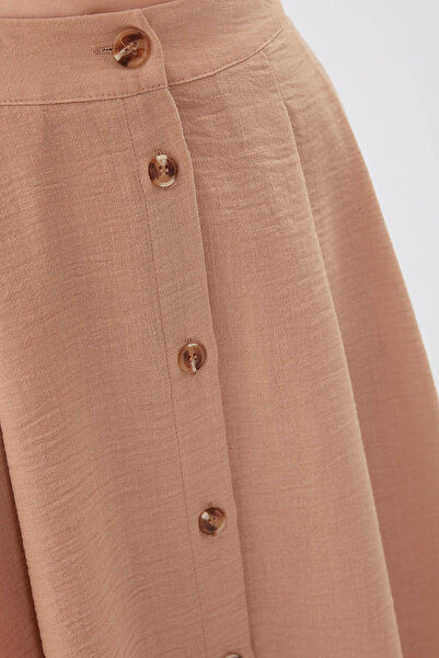 Vitrin Gombos elülső Midi szoknya