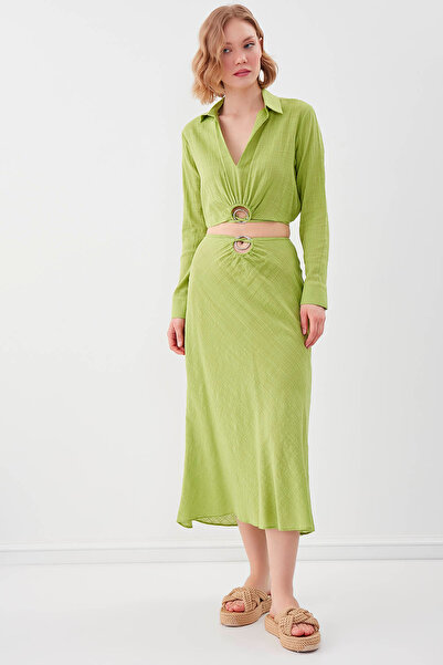 Vitrin Блуза з еластичним поясом і V-подібним вирізом