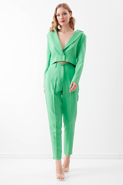 Vitrin High Waist Carrot Cut Trousers