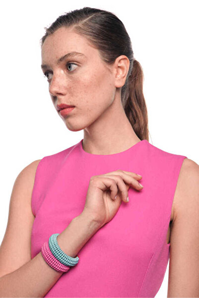 Mon Reve Flora Turkuaz Altın Kaplama Kelepçe Bilezik