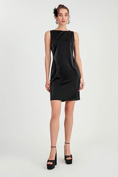 Vitrin Shiny Satin - Zero Sleeve Dress