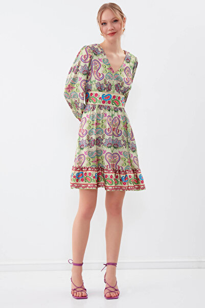 Vitrin Sukienka w etniczny wzór z dekoltem w kształcie litery V