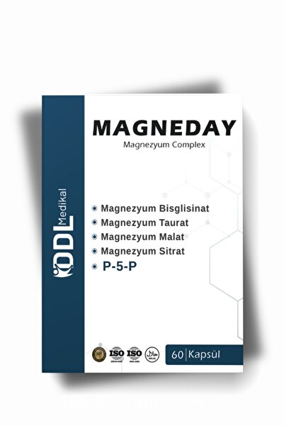 Magneday Magnezyum Complex 60 Kapsül-bisiglinat I Taurat I Malat I Sitrat I B...