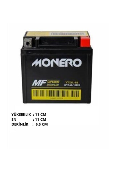 HSGL Motorsiklet 12V 5ah Dio Titan Sfc Bws Popcorn modeller Jelli Akü YTX5L Monero 50029