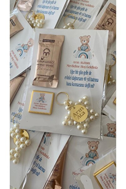 İnci Kişiye Özel İSİMLİ Sünnet Mevlidi Bebek Mevlidi İnci Plastik Anahtarlık ...