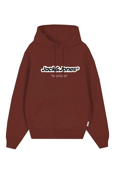 Jack & Jones JORVESTERBRO NEWTON BRANDING SWEAT HOOD Hanorac cu glugă pentru bărbați