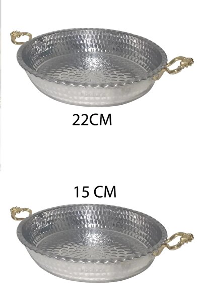 Fırsat Sende 2'Lİ Çekiş Dövme Lux Bakır Sahan Tava Omlet Yumurta Tavası Bakır...