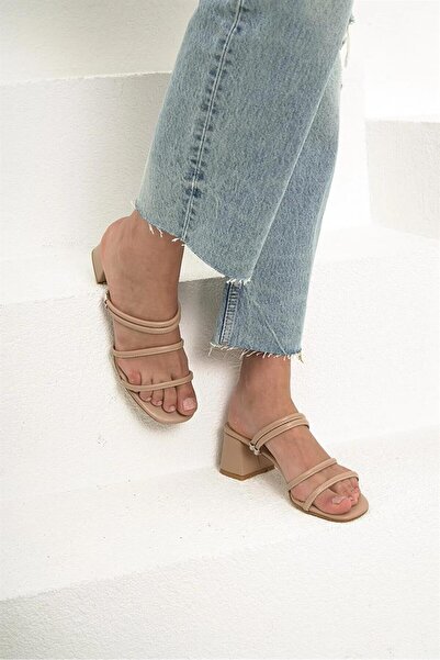 Madamra Norkové dámské sandály s dvojitým páskem na podpatku