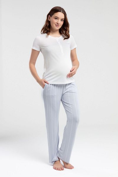 Pierre Cardin Set pijama de maternitate albă pentru femei