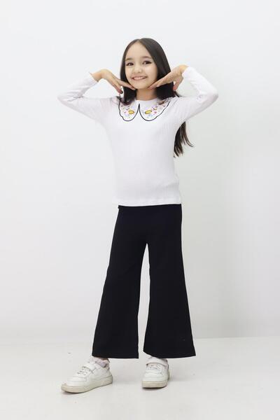 mini kanka Set dublu pentru fetiță de 4-12 ani, cu detaliu de guler mini Kank...