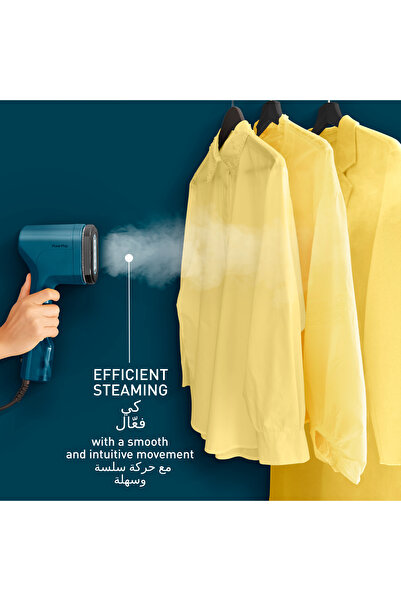 TEFAL Pure POP Garment Steamer | 1300W | Ultra-Compact | Travel-Friendly | Blue
