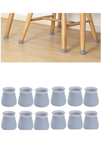 Fırsat Sende 24 Adet Silikon Sandalye Masa Ayağı Pabucu Kaydırmaz Taban I Zem...