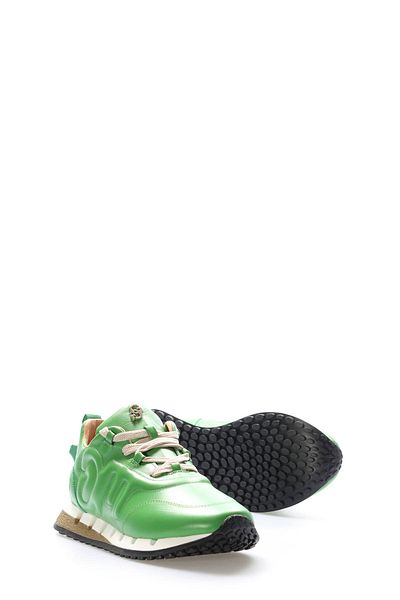 Ayakkabıhane Inside and Outside Genuine Leather Green Style Women's Casual Shoes Ah 08167261400568