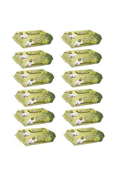 Sleepy Natural Olive Oil Wet Towel 90 Sheets X 12 Pieces