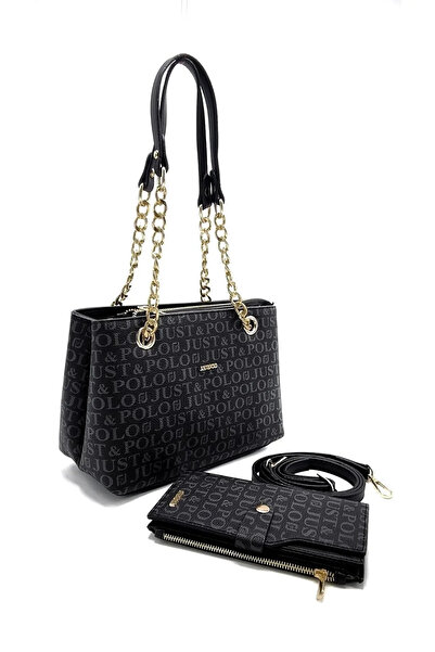 JP POLO COMBINAT DE GENȚĂ DE UMĂR ȘI PORTOFEL CU MODEL IMPRIMAT LA LANȚ PENTR...