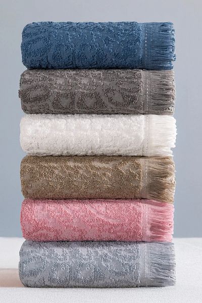 Trend Auto 6 Towels 30X50 cm |   Kitchen Towel |   Hand Towel |   Soft, Absorbent and Stylish Design |   Fringe Detailed