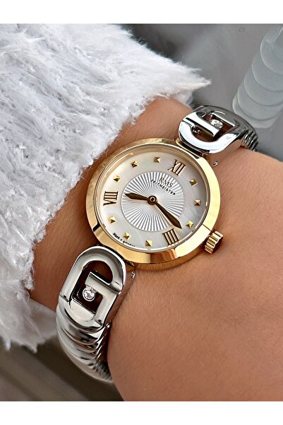 Romanson Özel Tasarım Çelik Kordon Çelik Kasa 5 Atm Su Geçirmez Kadın Kol Saati 1541.03