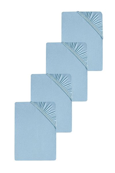 COTENCONCEPT 4 قطع ملاءة مفردة من القطن الممشط مقاس 120 × 200 × 30 سم
