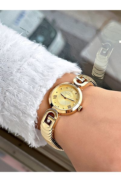Romanson Special Design Steel Band Steel Case Gold Color 5 Atm Waterproof Women's Wristwatch 1541.07