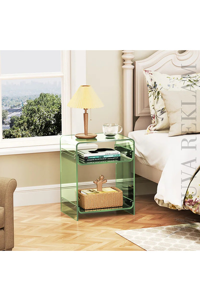 TUVA REKLAM TUVA REKLAM Şeffaf Pleksi Çok Amaçlı Sunum Sehpa Şifonyer Komodin...