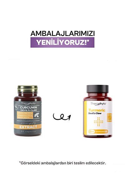 Theraphyto Şeytan Pençesi & Zerdeçal Ekstraktı 60 Kapsül - Detoks Ödem Ağrı I...
