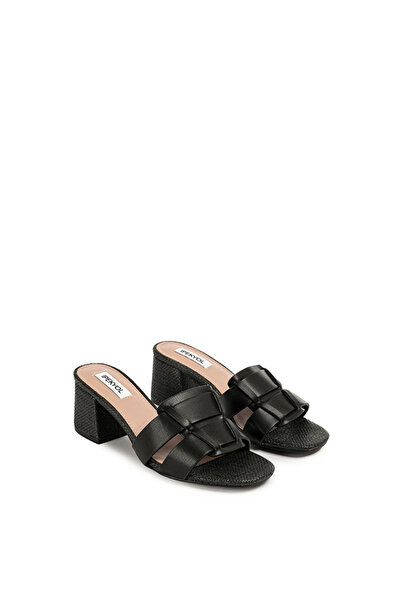 İpekyol Suni deri mix topuklu ayakkabı