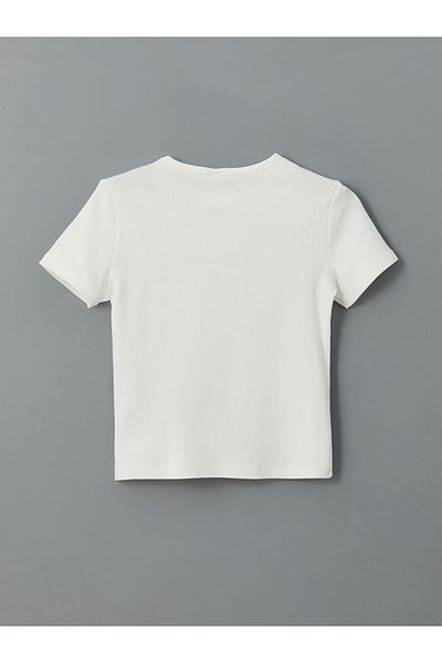 LC Waikiki LCW Kids Crew Neck για κορίτσια Crop T-shirt
